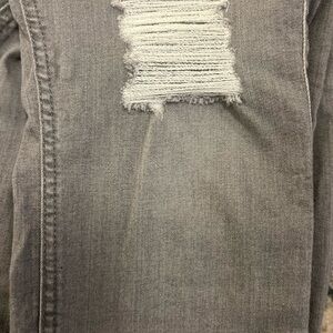 7 for all mankind gray distressed skinny high waisted jeans size 31